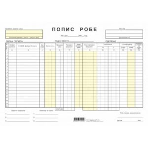 POPIS ROBE SA NIVELACIJOM A4