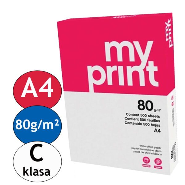 Fotokopir papir A4 80gr 500L MY PRINT Navigator